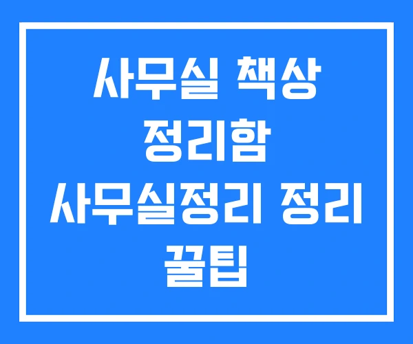 사무실 책상 정리함 사무실정리 정리 꿀팁