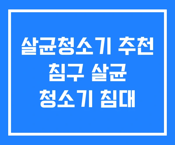 살균청소기 추천 침구 살균 청소기 침대