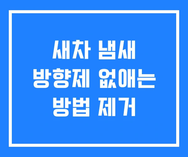 새차 냄새 방향제 없애는 방법 제거 새차 냄새 방향제 없애는 방법 제거