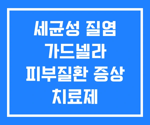 세균성 질염 가드넬라 피부질환 증상 치료제