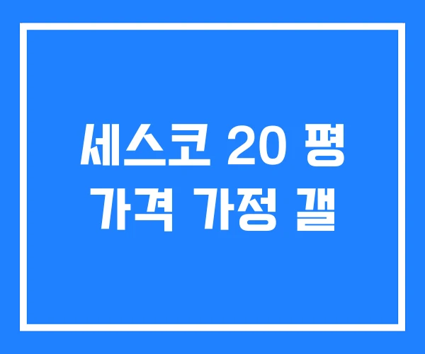 세스코 20 평 가격 가정 갤 세스코 20 평 가격 가정 갤