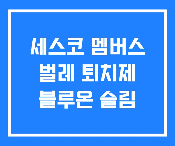 세스코 멤버스 벌레 퇴치제 블루온 슬림 세스코 멤버스 벌레 퇴치제 블루온 슬림