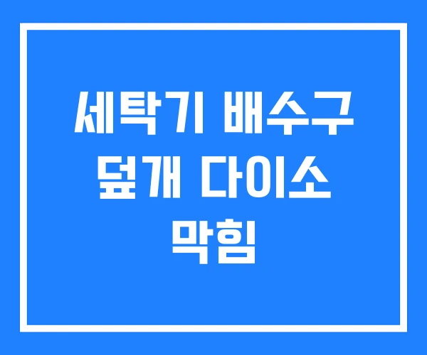세탁기 배수구 덮개 다이소 막힘 세탁기 배수구 덮개 다이소 막힘
