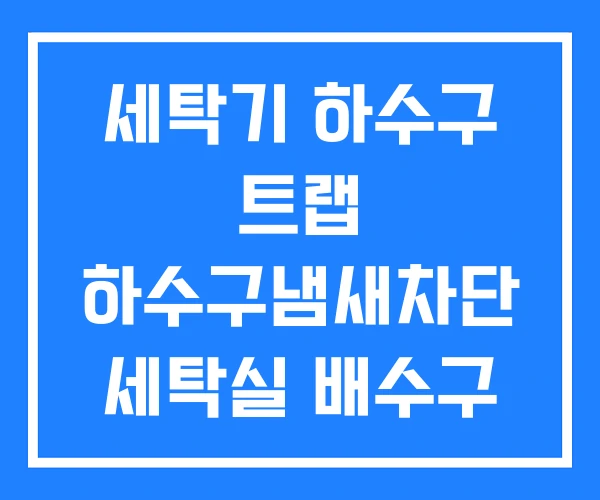 세탁기 하수구 트랩 하수구냄새차단 세탁실 배수구 세탁기 하수구 트랩 하수구냄새차단 세탁실 배수구