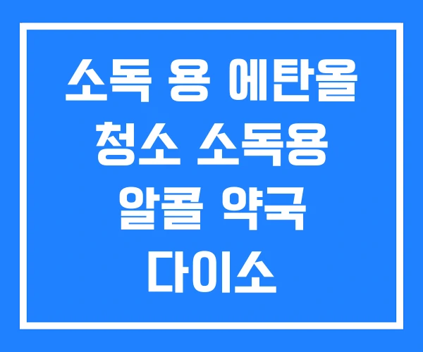 소독 용 에탄올 청소 소독용 알콜 약국 다이소