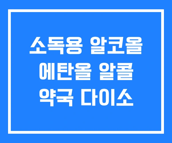 소독용 알코올 에탄올 알콜 약국 다이소