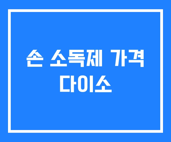손 소독제 가격 다이소
