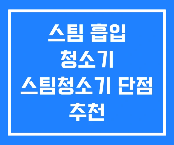 스팀 흡입 청소기 스팀청소기 단점 추천 스팀 흡입 청소기 스팀청소기 단점 추천