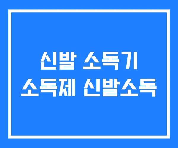 신발 소독기 소독제 신발소독