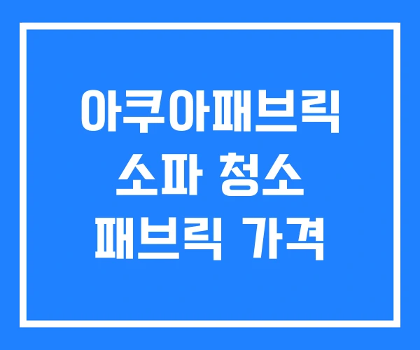 아쿠아패브릭 소파 청소 패브릭 가격 아쿠아패브릭 소파 청소 패브릭 가격