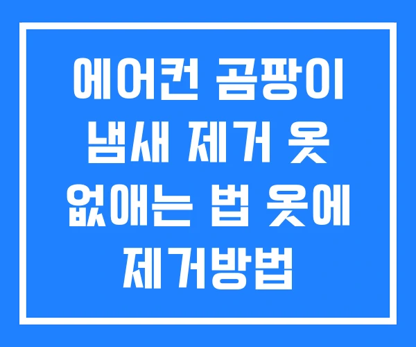 에어컨 곰팡이 냄새 제거 옷 없애는 법 옷에 제거방법