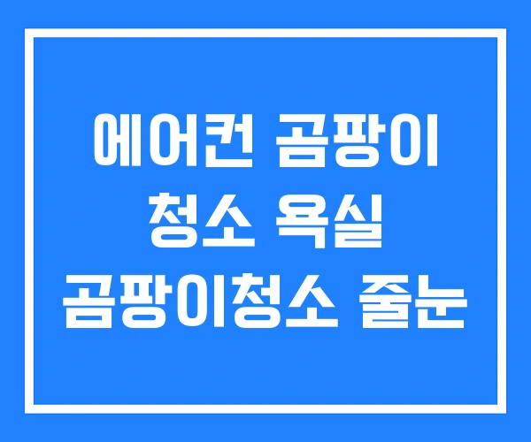 에어컨 곰팡이 청소 욕실 곰팡이청소 줄눈