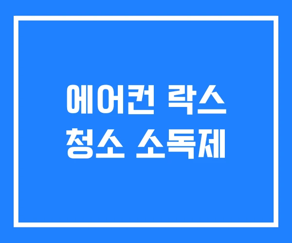 에어컨 락스 청소 소독제