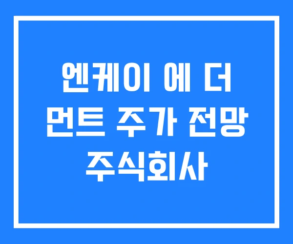 엔케이 에 더 먼트 주가 전망 주식회사