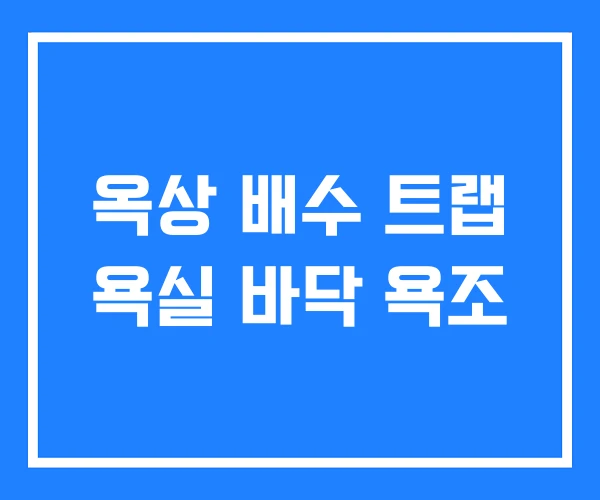 옥상 배수 트랩 욕실 바닥 욕조 옥상 배수 트랩 욕실 바닥 욕조
