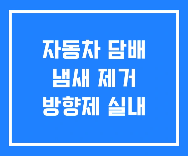 자동차 담배 냄새 제거 방향제 실내 자동차 담배 냄새 제거 방향제 실내