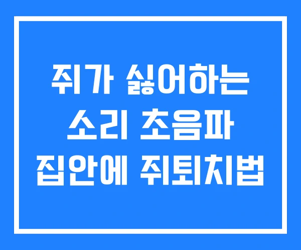 쥐가 싫어하는 소리 초음파 집안에 쥐퇴치법 쥐가 싫어하는 소리 초음파 집안에 쥐퇴치법