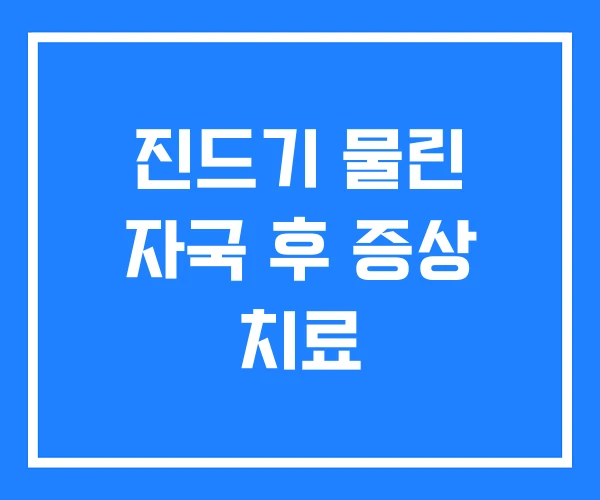 진드기 물린 자국 후 증상 치료
