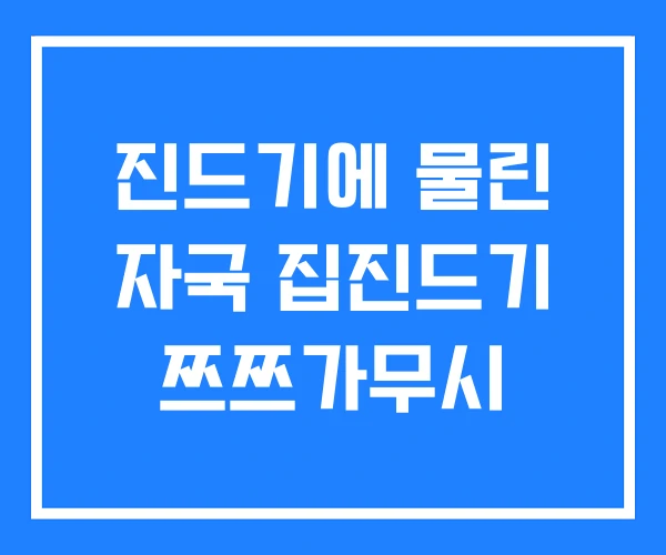 진드기에 물린 자국 집진드기 쯔쯔가무시