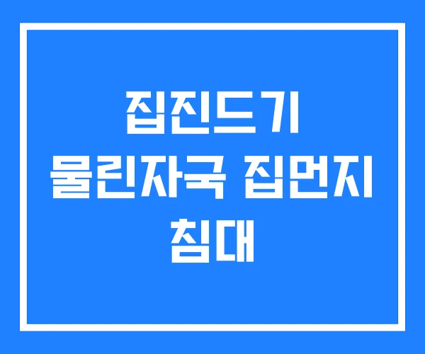 집진드기 물린자국 집먼지 침대