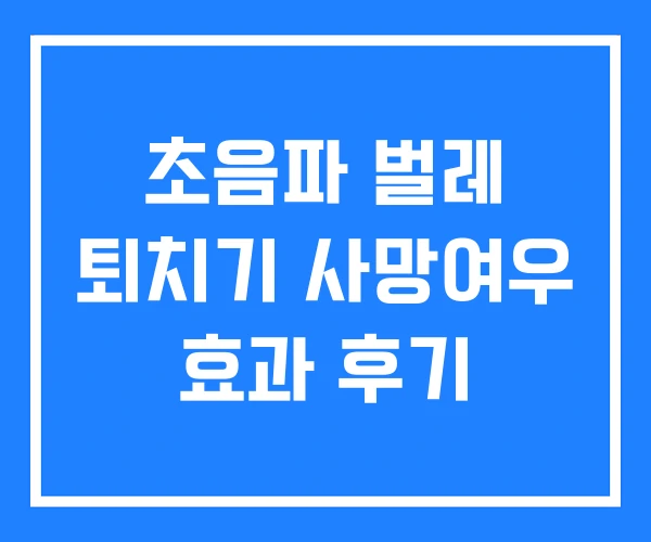 초음파 벌레 퇴치기 사망여우 효과 후기 초음파 벌레 퇴치기 사망여우 효과 후기