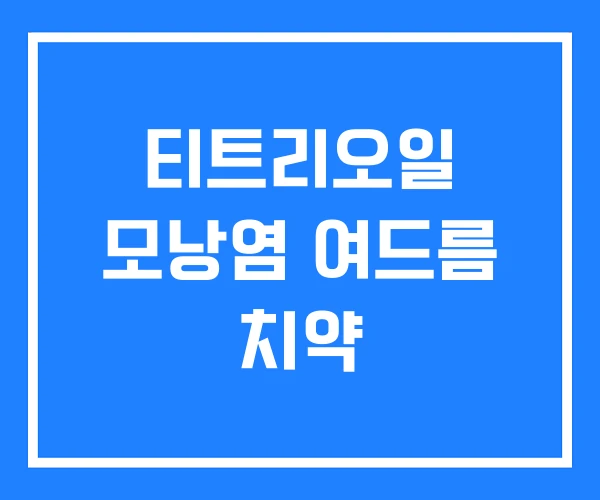 티트리오일 모낭염 여드름 치약 티트리오일 모낭염 여드름 치약