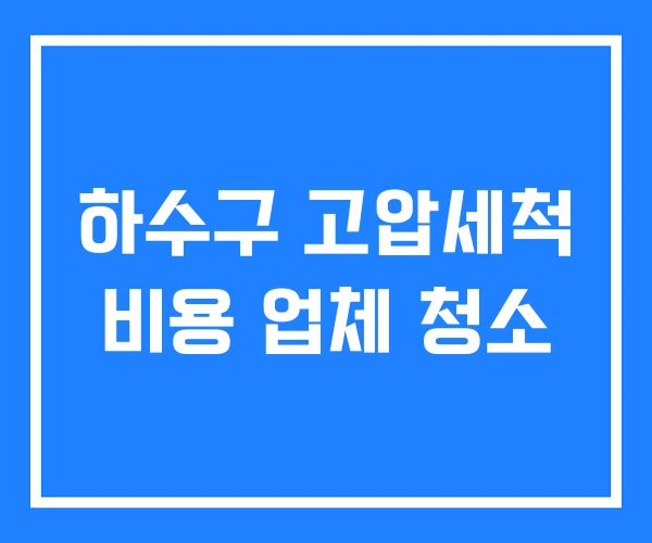 하수구 고압세척 비용 업체 청소 하수구 고압세척 비용 업체 청소