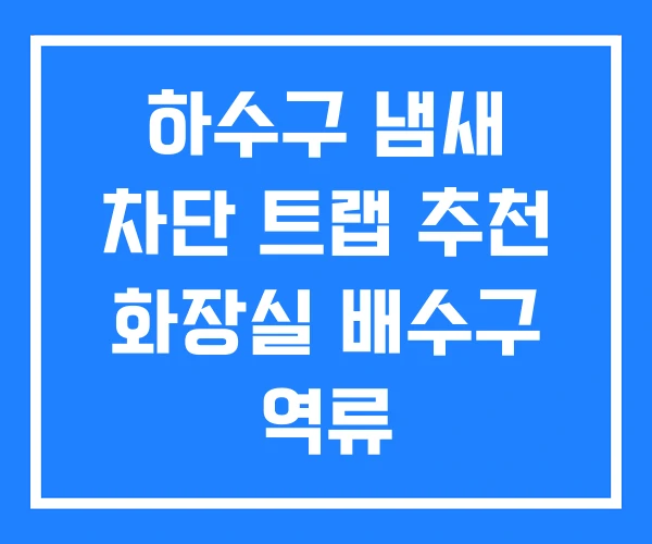 하수구 냄새 차단 트랩 추천 화장실 배수구 역류 하수구 냄새 차단 트랩 추천 화장실 배수구 역류