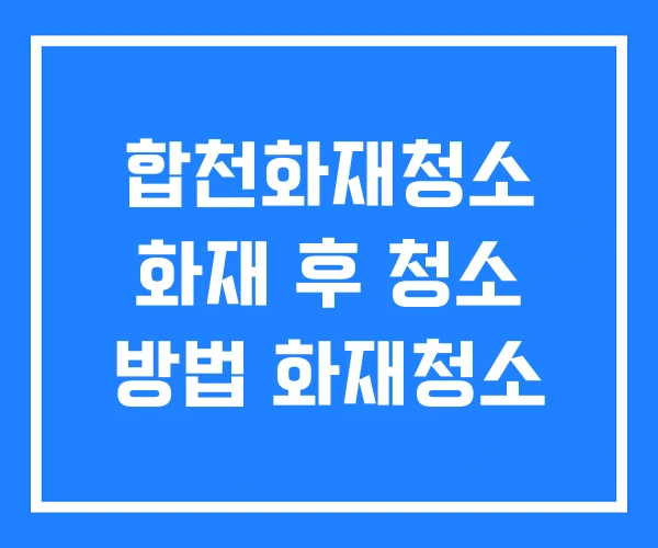 합천화재청소 화재 후 청소 방법 화재청소 합천화재청소 화재 후 청소 방법 화재청소