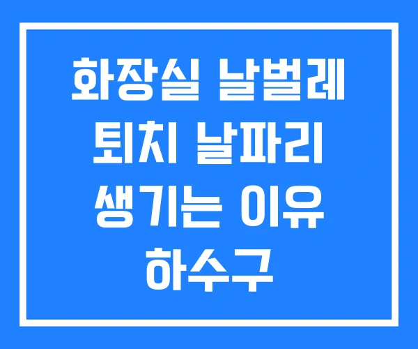 화장실 날벌레 퇴치 날파리 생기는 이유 하수구 화장실 날벌레 퇴치 날파리 생기는 이유 하수구