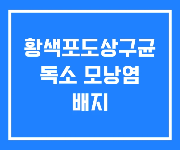 황색포도상구균 독소 모낭염 배지 황색포도상구균 독소 모낭염 배지
